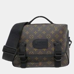Pre Owned Louis Vuitton Brown Monogram Macassar Lv Trail Messenger Shoulder Bag