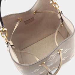 Pre Owned حقيبة لويس فيتون نيونوي إيم إم كتف بلونين جلد إمبريانت مونوغرامي بيج