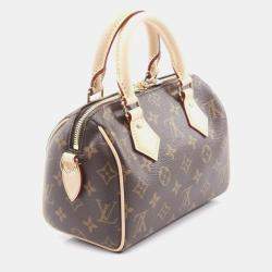 مملوكة مسبقًا حقيبة لوي فيتون سبيدي باندوليير 20 قماش مطلي وجلد مونوجرام بني