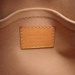 Pre Owned Louis Vuitton Speedy Bandouliere 20 Handbag Coated Canvas And Leather Monogram White Beige Black