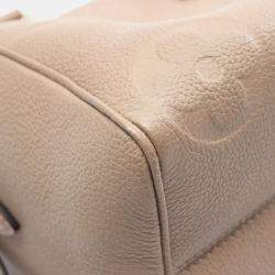 Pre Owned Louis Vuitton Speedy Bandouliere 25 Handbag Leather Monogram Empreinte Giant Beige