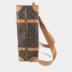 Pre Owned حقيبة ظهر لوي فيتون سوفت ترنك بوكس كانفاس مونوغرام بني مقاس متوسط