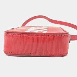 Pre Owned حقيبة كتف لوي فويتون إبي سوبريم تعاون دانوب بي بي ام بوشت جلد أحمر