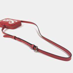 Pre Owned حقيبة كتف لوي فويتون إبي سوبريم تعاون دانوب بي بي ام بوشت جلد أحمر