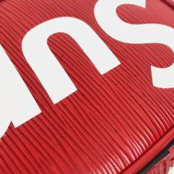 Pre Owned حقيبة كتف لوي فويتون إبي سوبريم تعاون دانوب بي بي ام بوشت جلد أحمر