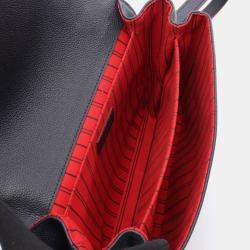 Pre Owned حقيبة يد بوشر لوي فيتون ميتيس في جلد مونوجرام إمبراينت أزرق كحلي