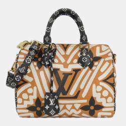 Pre Owned Louis Vuitton Lv Crafty Speedy Bandouliere 25Cm Boston Bag