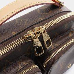 Pre Owned Louis Vuitton Utility Crossbody Handbag In Coated Canvas And Leather With Monogram Design Brown