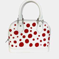 Pre Owned Louis Vuitton Epi Leather Alma Bb Crossbody Handbag Leather White