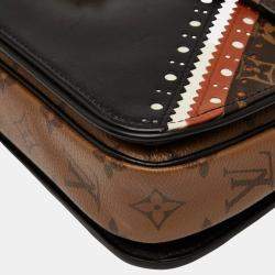 Pre Owned حقيبة لويس فويتون ميتيس بوشيت مونوغرام معكوس ميديام جلد بني/أسود