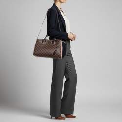 Pre Owned Louis Vuitton Normandy Brown/Pink Monogram Canvas and Leather Tote