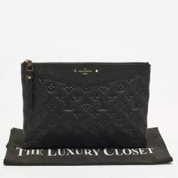 مملوكة مسبقًا Louis Vuitton Daily Black Monogram Empreinte Leather Pouch