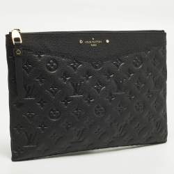 مملوكة مسبقًا Louis Vuitton Daily Black Monogram Empreinte Leather Pouch