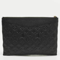 مملوكة مسبقًا Louis Vuitton Daily Black Monogram Empreinte Leather Pouch