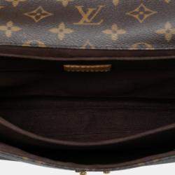Pre Owned Louis Vuitton Brown Monogram Pochette Metis