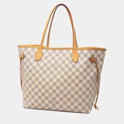 مملوكة مسبقًا Louis Vuitton White Damier Azur Neverfull MM