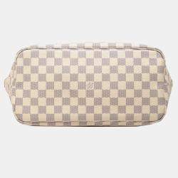 مملوكة مسبقًا Louis Vuitton White Damier Azur Neverfull MM
