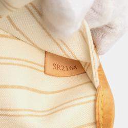 مملوكة مسبقًا Louis Vuitton White Damier Azur Neverfull MM