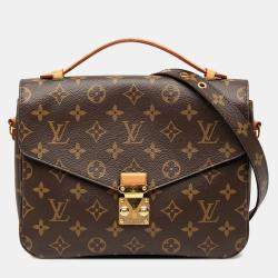 Pre Owned Louis Vuitton Brown Monogram Pochette Metis