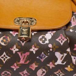 Pre Owned Louis Vuitton Aquarelle Jamais Limited Edition Richard Prince Monogram Watercolor Canvas Bag