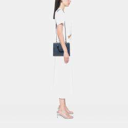 Pre Owned Louis Vuitton Blue Metallic Monogram Giant Empreinte Onthego PM