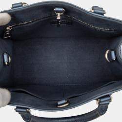 Pre Owned Louis Vuitton Blue Metallic Monogram Giant Empreinte Onthego PM