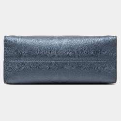 Pre Owned Louis Vuitton Blue Metallic Monogram Giant Empreinte Onthego PM