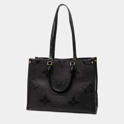 Pre Owned حقيبة لويس فيتون أون ذا جو مونوغرام إمبريونت سوداء مقاس مديوم