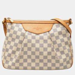 Pre Owned Louis Vuitton White Damier Azur Siracusa PM