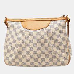 Pre Owned Louis Vuitton White Damier Azur Siracusa PM