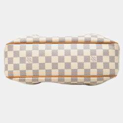 Pre Owned حقيبة لويس فيتون سيراكوزا دامير أزور بيضاء بي إم