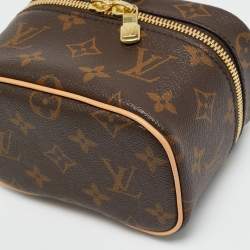 Pre Owned حافظة مستحضرات تجميل لوي فيتون "نايس نانو" كانفاس مونوغرام