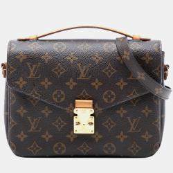 Pre Owned Louis Vuitton Brown Monogram Pochette Metis