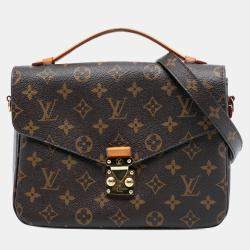Pre Owned Louis Vuitton Brown Monogram Pochette Metis