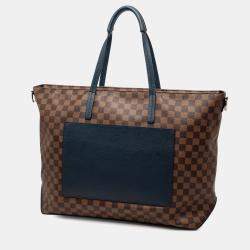مملوكة مسبقًا Louis Vuitton Blue Brown Damier Ebene Pocket Cabas