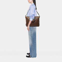 مملوكة مسبقًا Louis Vuitton Blue Brown Damier Ebene Pocket Cabas