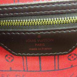 مملوكة مسبقًا حقيبة لوي فيتون داميير نيفرفول مبطنة بنية إبن مع حزام طويل بنية اللون وتفاصيل باللون البني