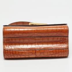 Pre Owned Louis Vuitton Twist PM Brown Crocodile Bag