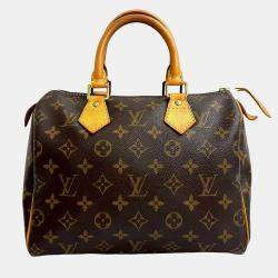 Pre Owned Louis Vuitton Brown Monogram Speedy 25