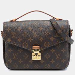 Pre Owned Louis Vuitton Brown Monogram Pochette Metis