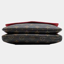 مملوكة مسبقًا Louis Vuitton Brown Red Monogram Twice