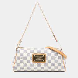 Pre Owned Louis Vuitton White Damier Azur Eva