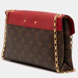 Pre Owned Louis Vuitton Brown Red Monogram Pallas Chain