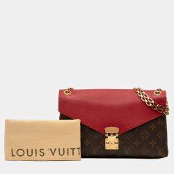 Pre Owned Louis Vuitton Brown Red Monogram Pallas Chain