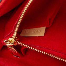 Pre Owned Louis Vuitton Brown Red Monogram Pallas Chain