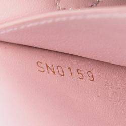 Pre Owned \محفظة على سلسلة لويس فيتون فلور بنية وردية بخطوط مونوغرام