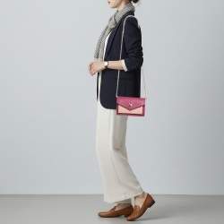 Pre Owned Louis Vuitton Mylockme Bicolor Leather Chain Pochette