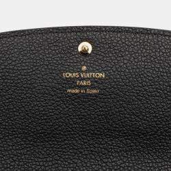 Pre Owned Louis Vuitton Black Brown Bicolor Monogram Empreinte Giant Emilie Wallet