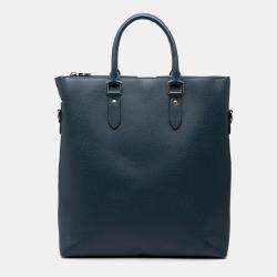 Pre Owned Louis Vuitton Blue Taiga Anton Tote