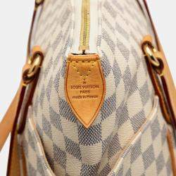 مملوكة مسبقًا Louis Vuitton White Damier Azur Totally MM